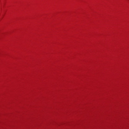 Womens UK Size 12 VIZ A VIZ Red Basic T-Shirt