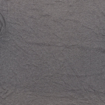 Slate & Stone Mens Grey Cotton T-Shirt Size L V-Neck