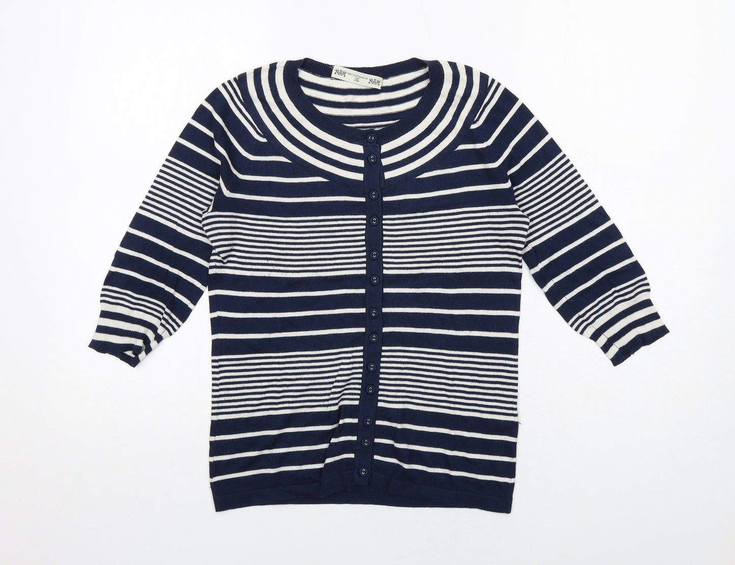 Womens UK Size 10 Crew Clothing Blue Cardigan Jumper