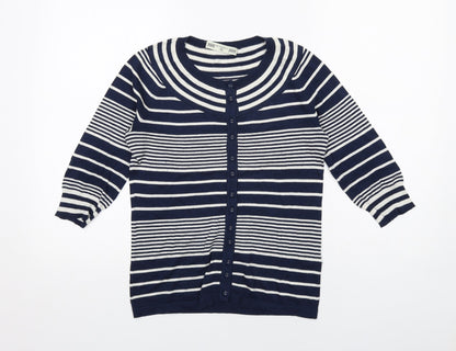 Womens UK Size 10 Crew Clothing Blue Cardigan Jumper