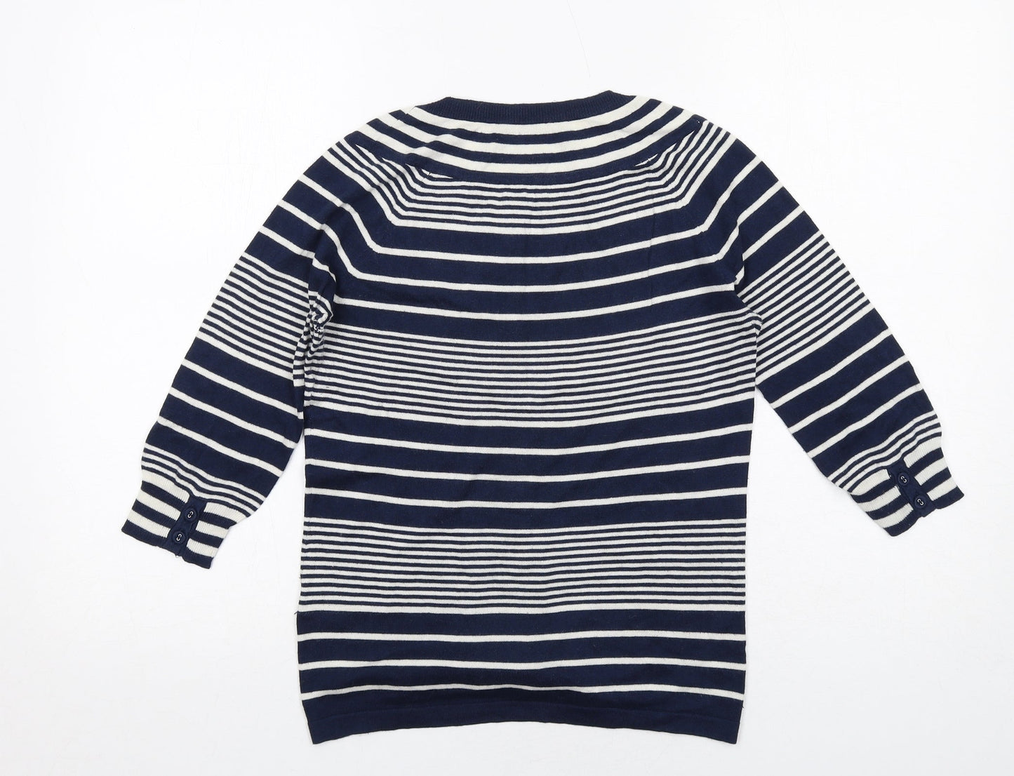 Womens UK Size 10 Crew Clothing Blue Cardigan Jumper