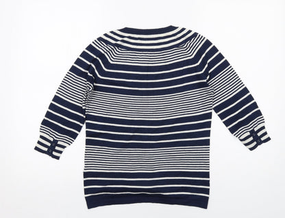 Womens UK Size 10 Crew Clothing Blue Cardigan Jumper