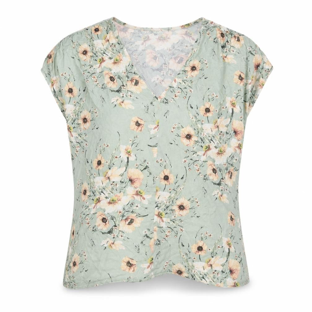 Womens UK Size XS H&M Green Basic Blouse