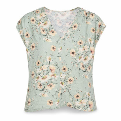 Womens UK Size XS H&M Green Basic Blouse