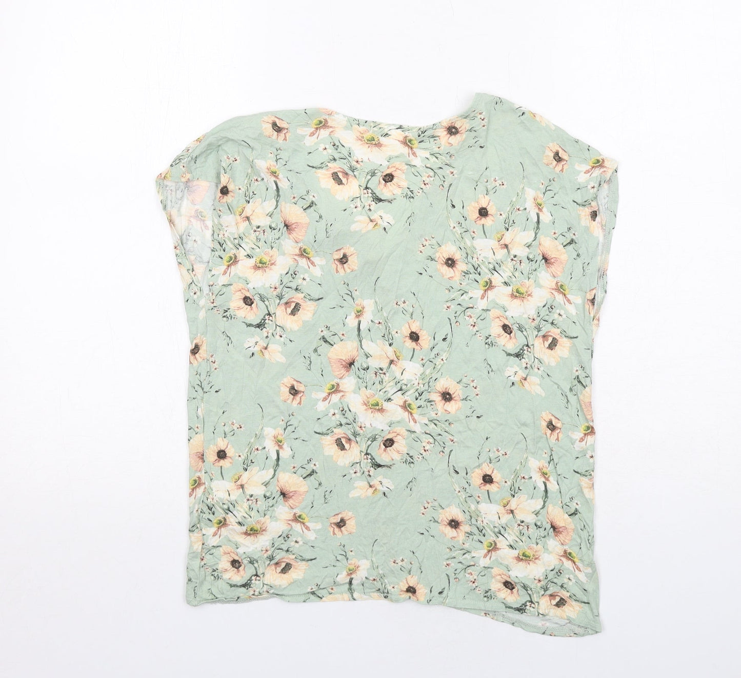 Womens UK Size XS H&M Green Basic Blouse