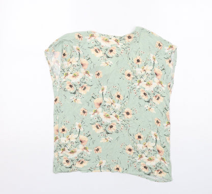 Womens UK Size XS H&M Green Basic Blouse