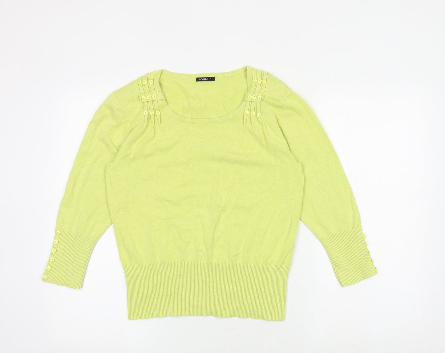 Womens UK Size 10 Roman Yellow Pullover Jumper