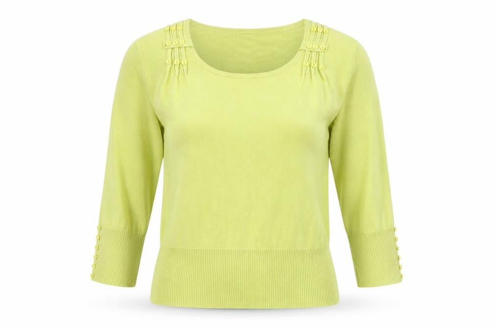 Womens UK Size 10 Roman Yellow Pullover Jumper
