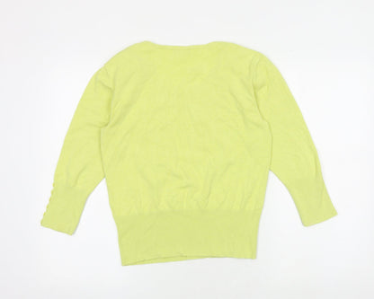 Womens UK Size 10 Roman Yellow Pullover Jumper