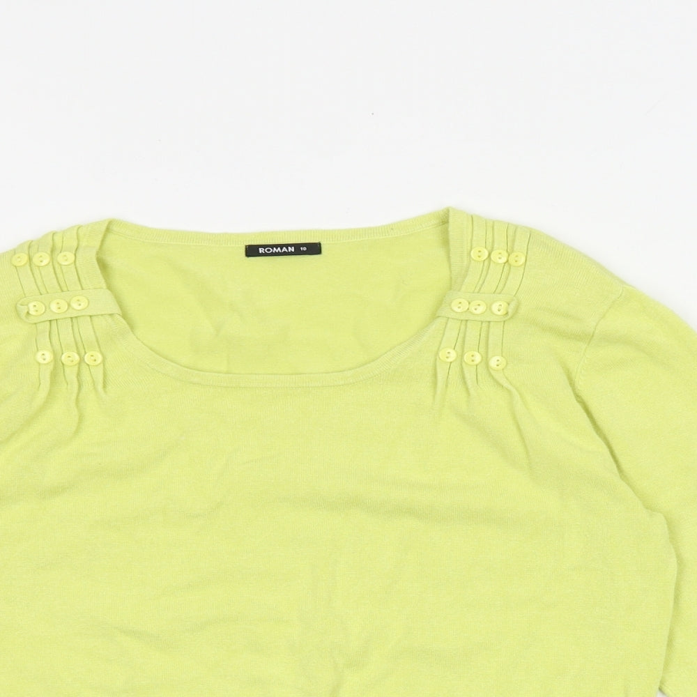 Womens UK Size 10 Roman Yellow Pullover Jumper