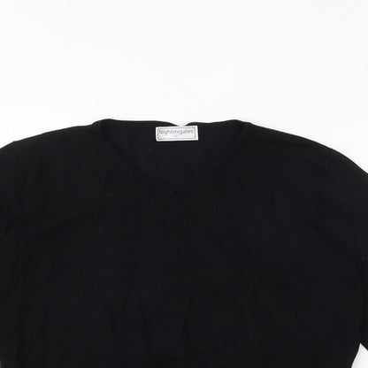 Womens UK Size 12 Nightingales Black Pullover Jumper
