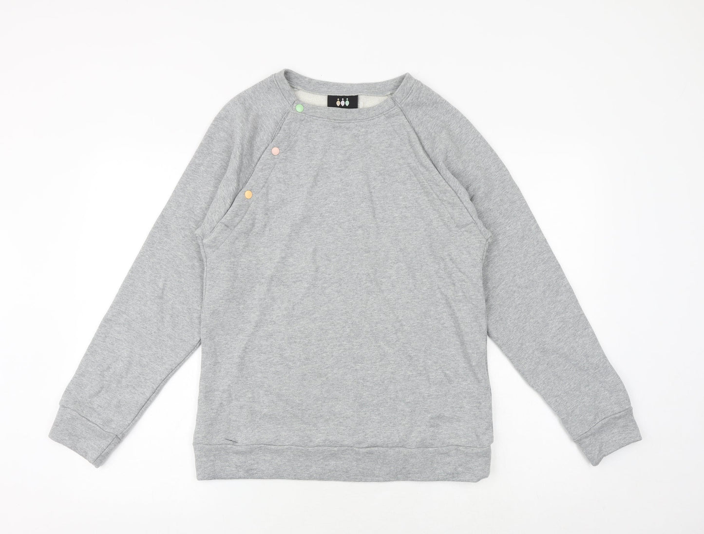 Fit Bumps and Mums Womens Grey Cotton Pullover Sweatshirt Size M Pullover
