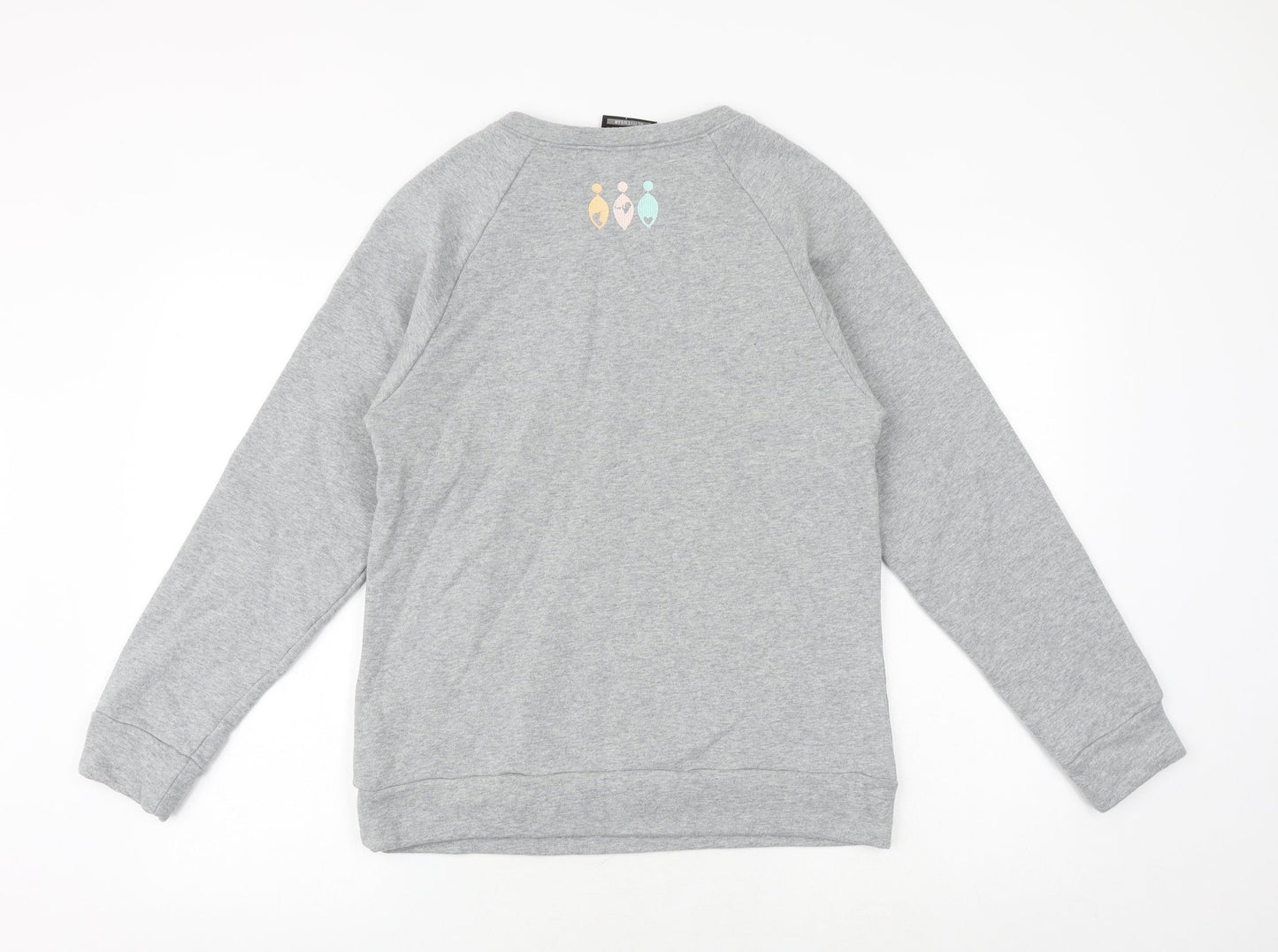 Fit Bumps and Mums Womens Grey Cotton Pullover Sweatshirt Size M Pullover