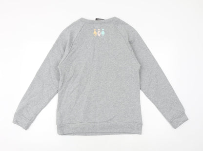 Fit Bumps and Mums Womens Grey Cotton Pullover Sweatshirt Size M Pullover