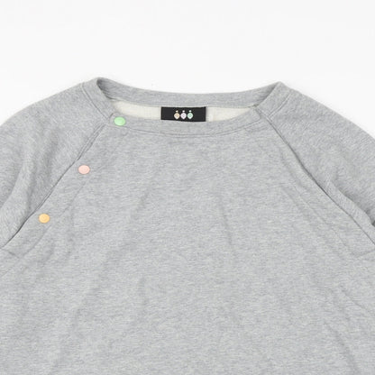 Fit Bumps and Mums Womens Grey Cotton Pullover Sweatshirt Size M Pullover