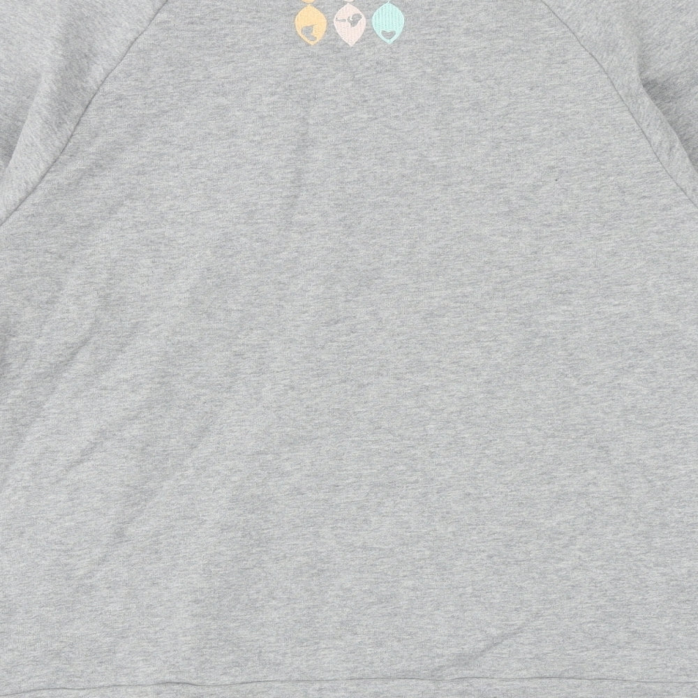 Fit Bumps and Mums Womens Grey Cotton Pullover Sweatshirt Size M Pullover