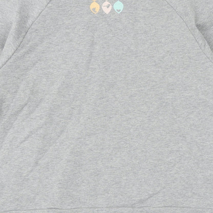 Fit Bumps and Mums Womens Grey Cotton Pullover Sweatshirt Size M Pullover