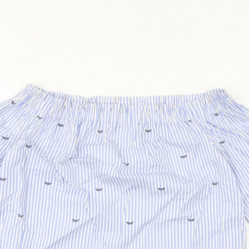Womens UK Size 8 New Look Blue Basic Blouse