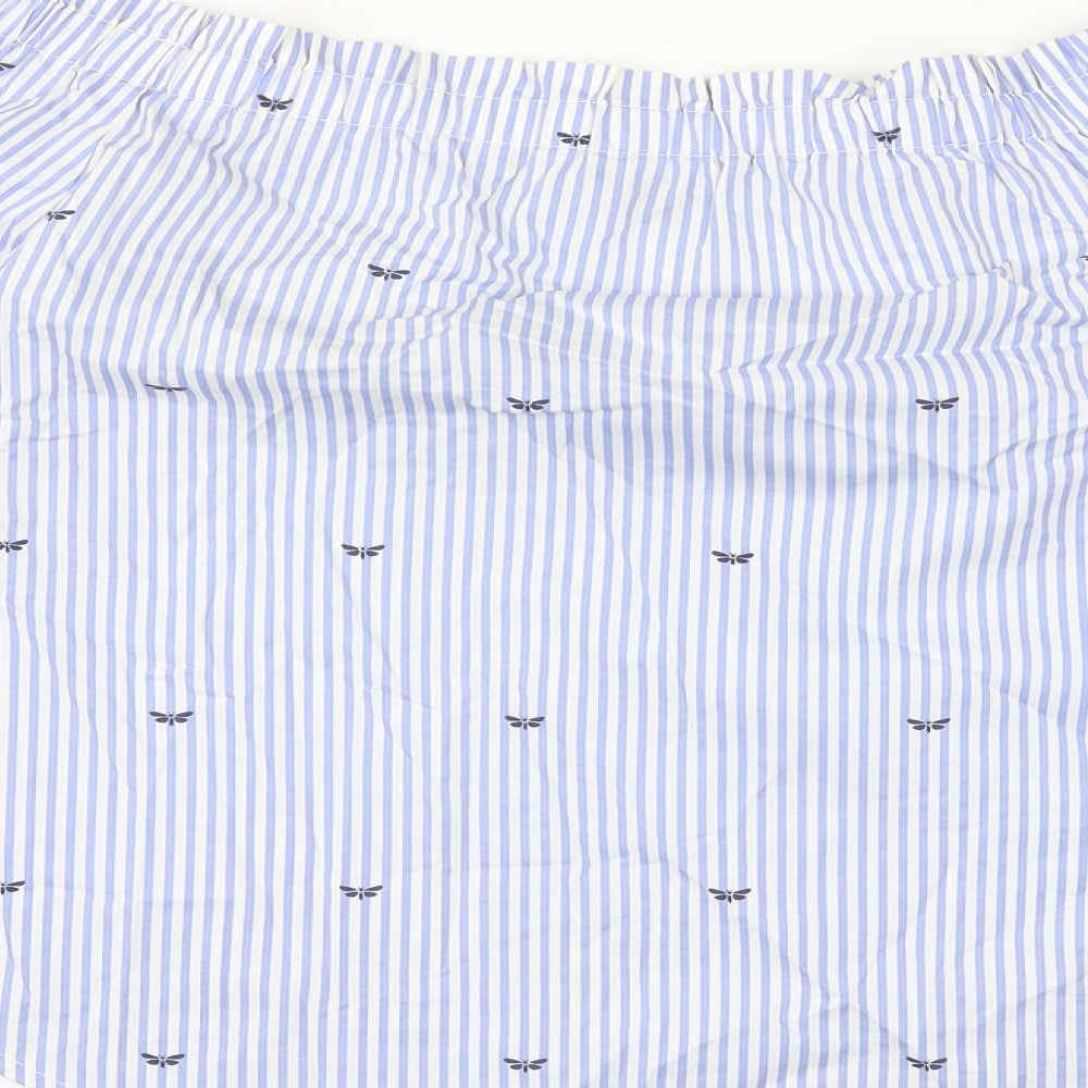 Womens UK Size 8 New Look Blue Basic Blouse