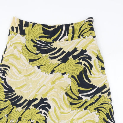 Planet Womens Multicoloured Geometric Polyester Swing Skirt Size 30 in Zip