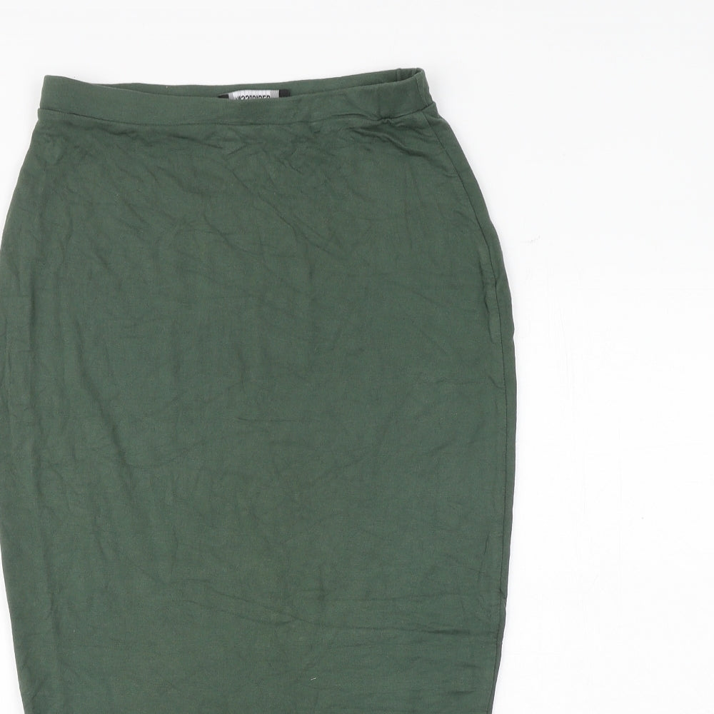 Missguided Womens Green Viscose Bandage Skirt Size 10