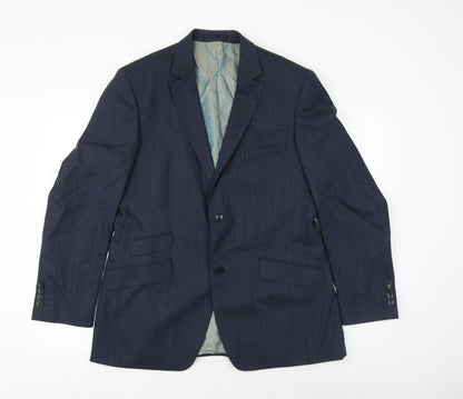 Mens UK Size 40 REMUS Regular Blue Suit Jacket