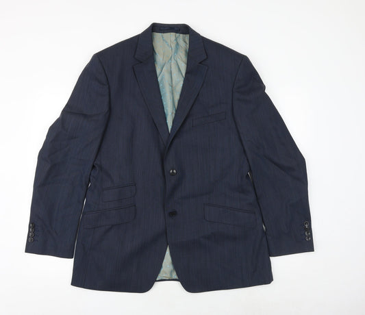 Mens UK Size 40 REMUS Regular Blue Suit Jacket
