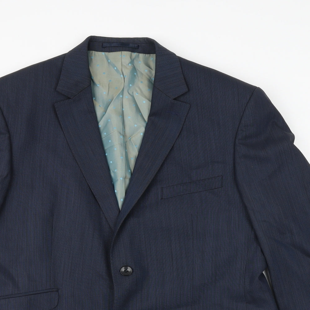 Mens UK Size 40 REMUS Regular Blue Suit Jacket