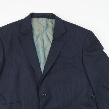 Mens UK Size 40 REMUS Regular Blue Suit Jacket
