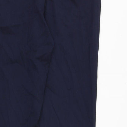 Burton Mens Blue Polyester Chino Trousers Size 36 in Regular Zip