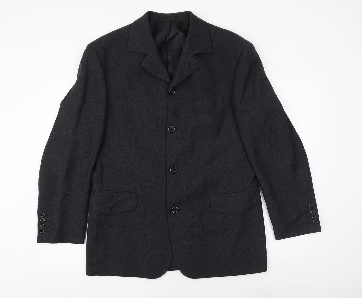 Obvious uomo Mens Grey Polyester Jacket Suit Jacket Size 42 Regular