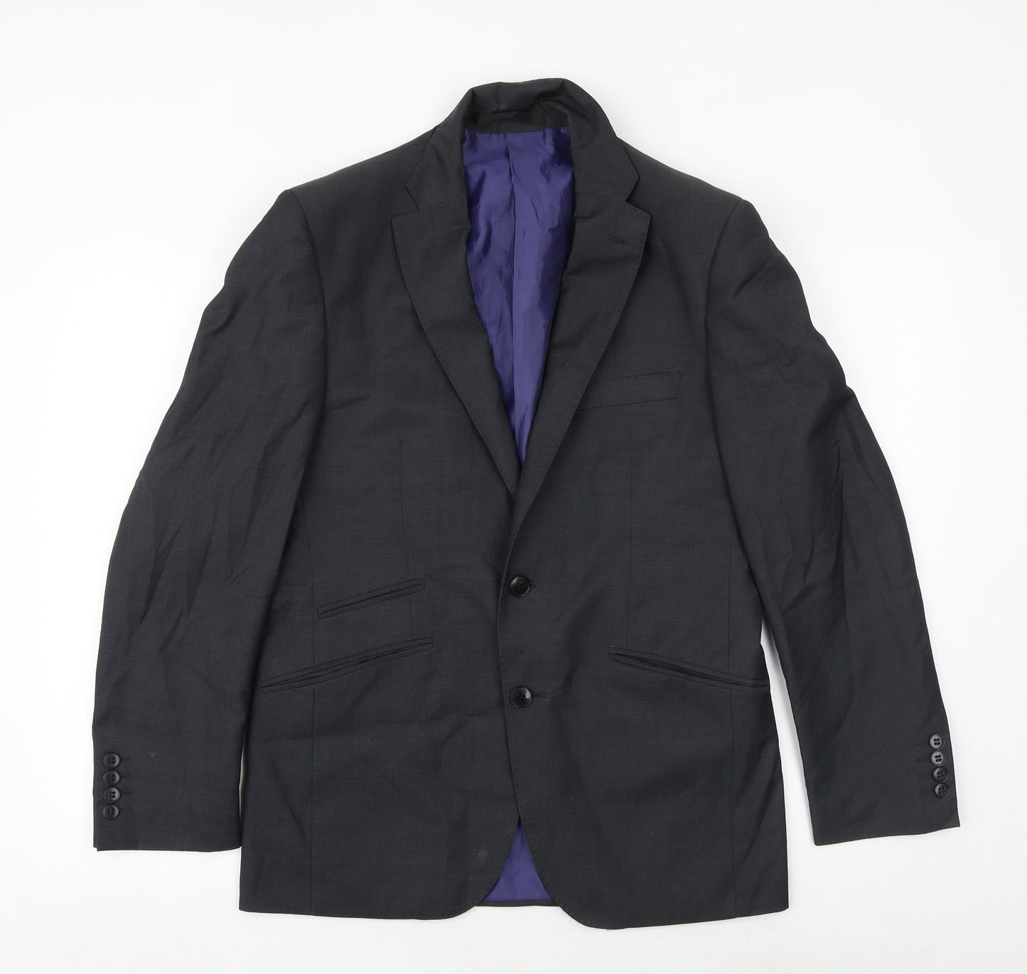 Autograph Mens Grey Wool Jacket Suit Jacket Size 38 Regular