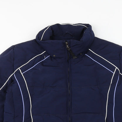ZeroXposur Womens Blue Windbreaker Jacket Size S Zip