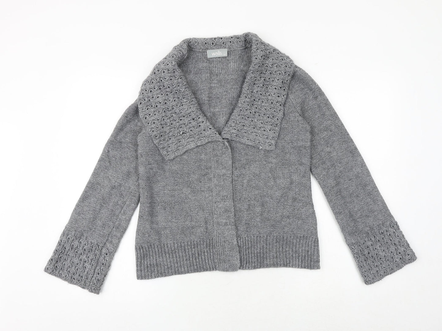 Womens UK Size M Wallis Grey Cardigan Jumper