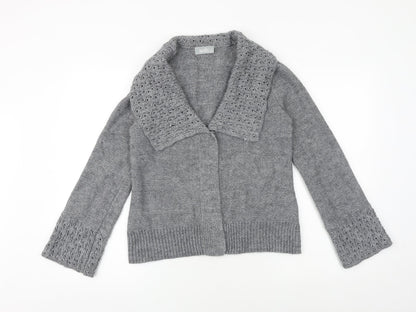 Womens UK Size M Wallis Grey Cardigan Jumper