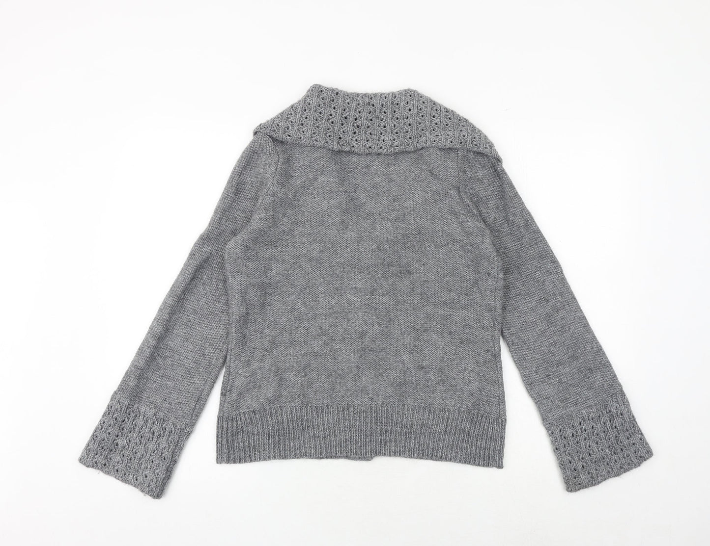 Womens UK Size M Wallis Grey Cardigan Jumper