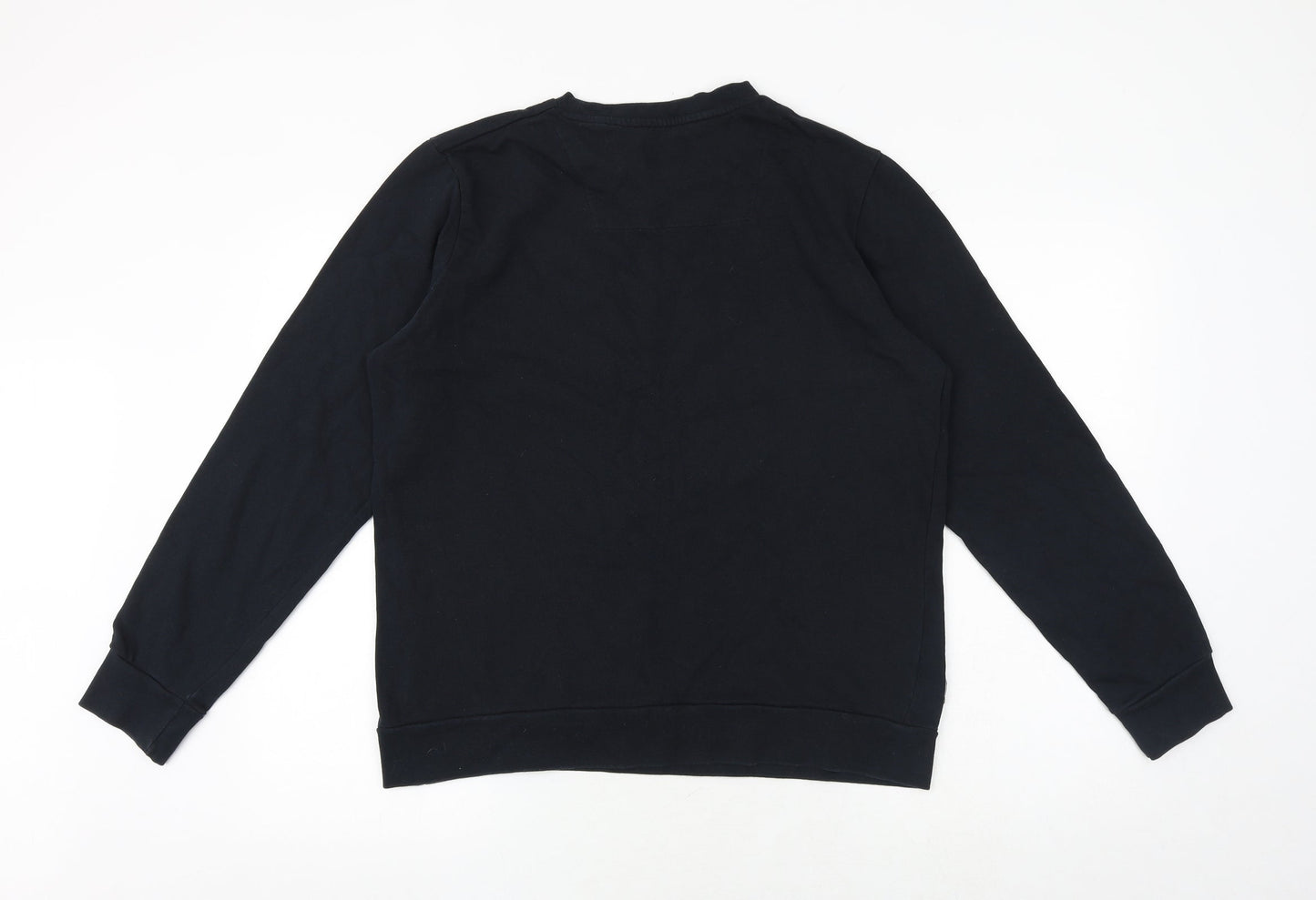 Threadbare Mens Black Cotton Pullover Sweatshirt Size L - Unisex Sleigh Bells Bling