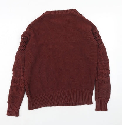 Womens UK Size S NEXT Brown Pullover Jumper
