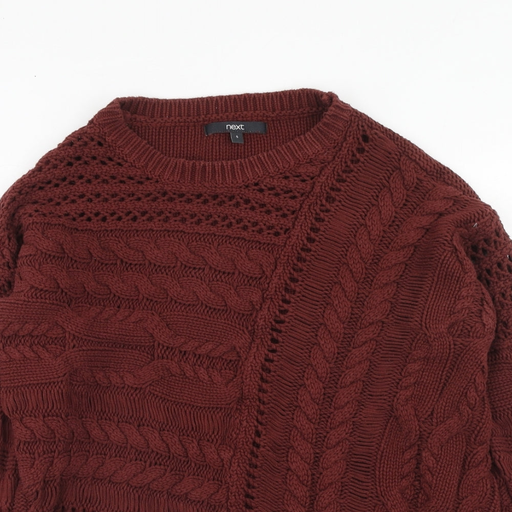 Womens UK Size S NEXT Brown Pullover Jumper