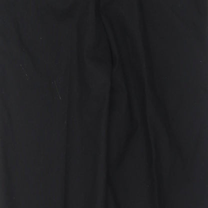 St Michael Mens Black Polyester Trousers Size 34 in Regular Zip