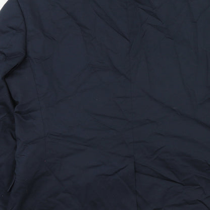 Steel & Jelly Womens Blue Cotton Jacket Suit Jacket Size 12