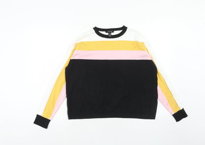 Womens UK Size M New Look Multicoloured Pullover Jumper