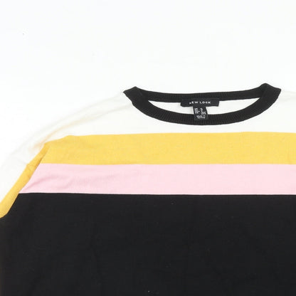 Womens UK Size M New Look Multicoloured Pullover Jumper