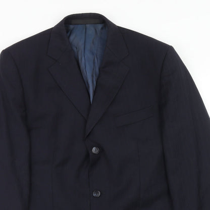 Mens UK Size 40 Marks and Spencer Regular Blue Suit Jacket