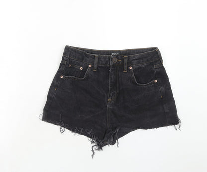 BDG Womens Black Cotton Cut-Off Shorts Size 28 in Regular Zip