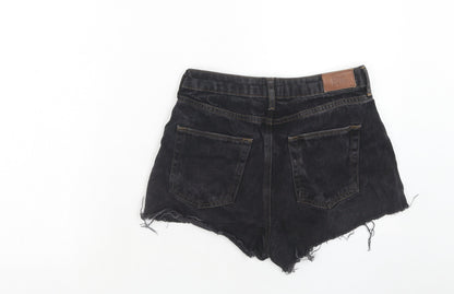 BDG Womens Black Cotton Cut-Off Shorts Size 28 in Regular Zip
