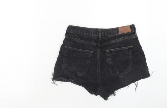 BDG Womens Black Cotton Cut-Off Shorts Size 28 in Regular Zip