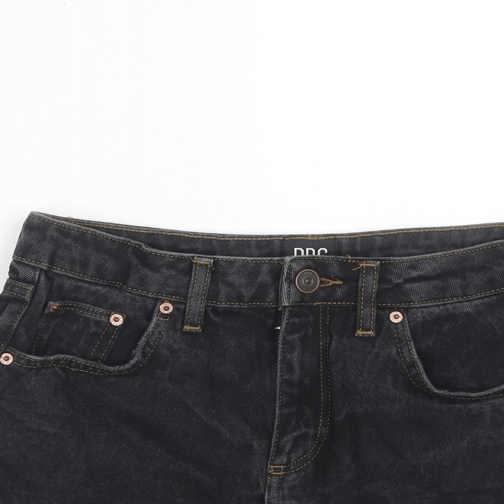 BDG Womens Black Cotton Cut-Off Shorts Size 28 in Regular Zip