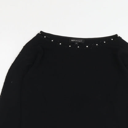Womens UK Size 10 Sky Designs Black Pullover Jumper