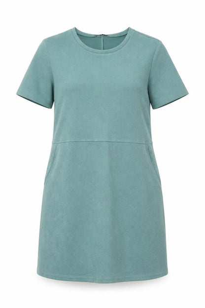 Zara Womens Green Polyester A-Line Size L Round Neck Pullover
